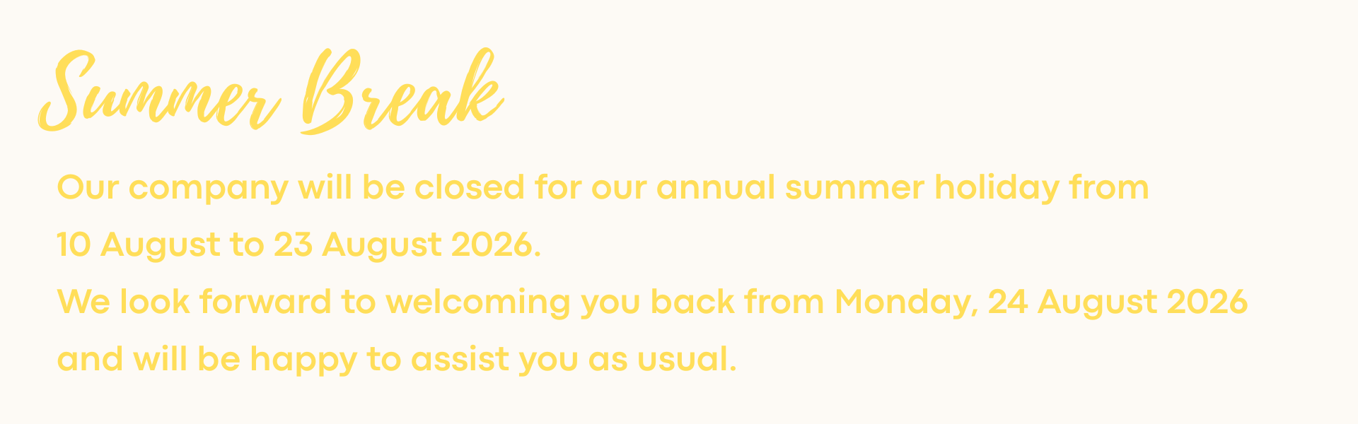 summer break 2026
